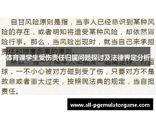 体育课学生受伤责任归属问题探讨及法律界定分析